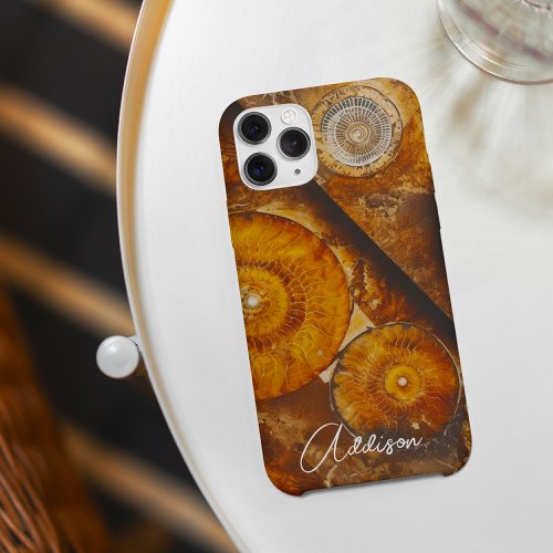 Trendy Amber Orange Fossil iPhone 15 Pro Max Case