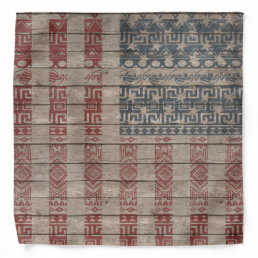 Trendy America flag Aztec Tribal Pattern Bandana