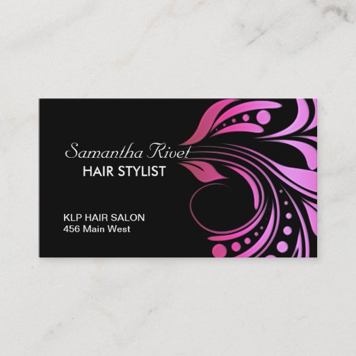 Customizable Trendy and Bold Hair Stylist Business Card