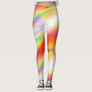 Trendy and Cool Abstract Colorful Blur Pattern Leggings