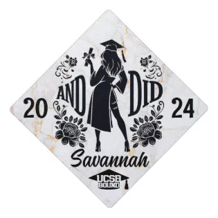 Trendy &quot;AND DID&quot; Urban Woman's Silhouette Graduation Cap Topper