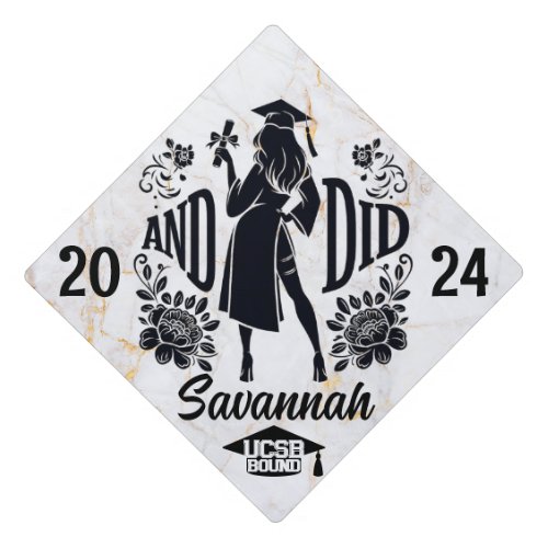 Trendy AND DID Urban Womans Silhouette Graduation Cap Topper