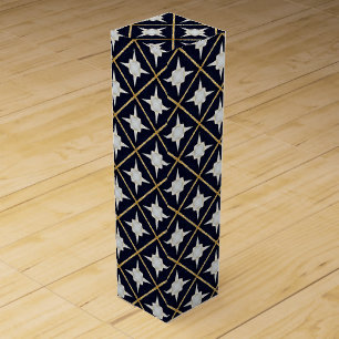 Trendy and Elegant Black Gold and White Luxury  Wine Box