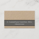 [ Thumbnail: Trendy and Sleek Administrator Business Card ]