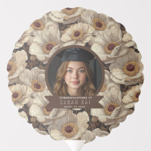 Trendy Anemones Lover Senior Year Grad Balloon