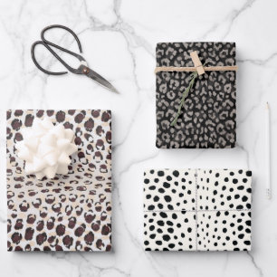 Trendy animal leopard print gift wrapping paper