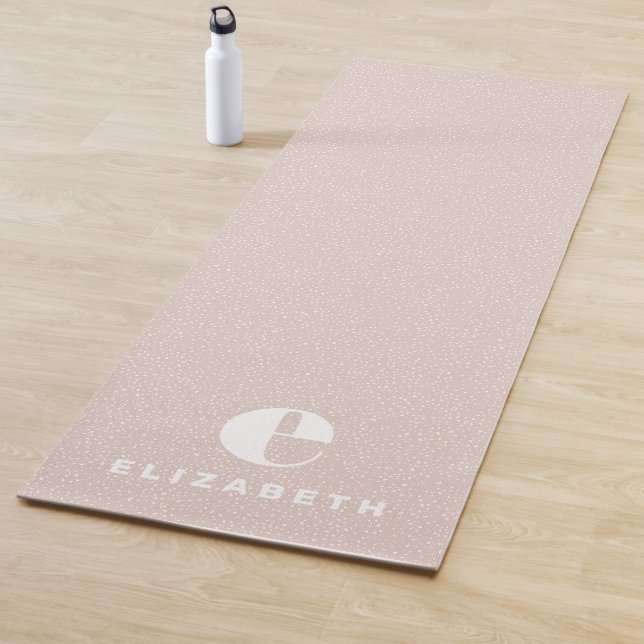 Trendy animal print pink personalized yoga mat (In Situ)
