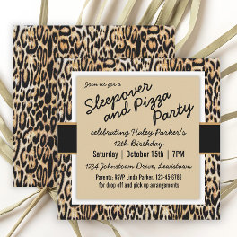 Trendy Animal Print Tween/Teen Birthday Party Invitation