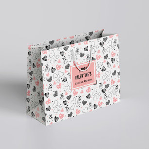 Trendy Anniversary Love Art Hand Drawn Gift Bag