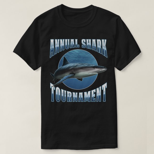 Trendy Annual Shark Tournament Poster T-Shirt (Design Front)
