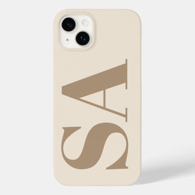 trendy Antique White with Monogram Case-Mate iPhone Case (Back)