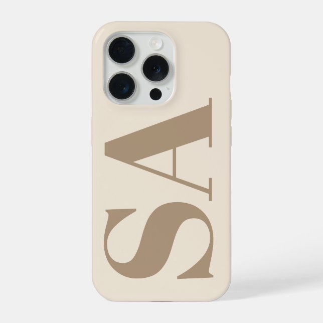 trendy Antique White with Monogram Case-Mate iPhone Case (Back)