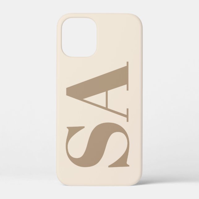 trendy Antique White with Monogram Case-Mate iPhone Case (Back)