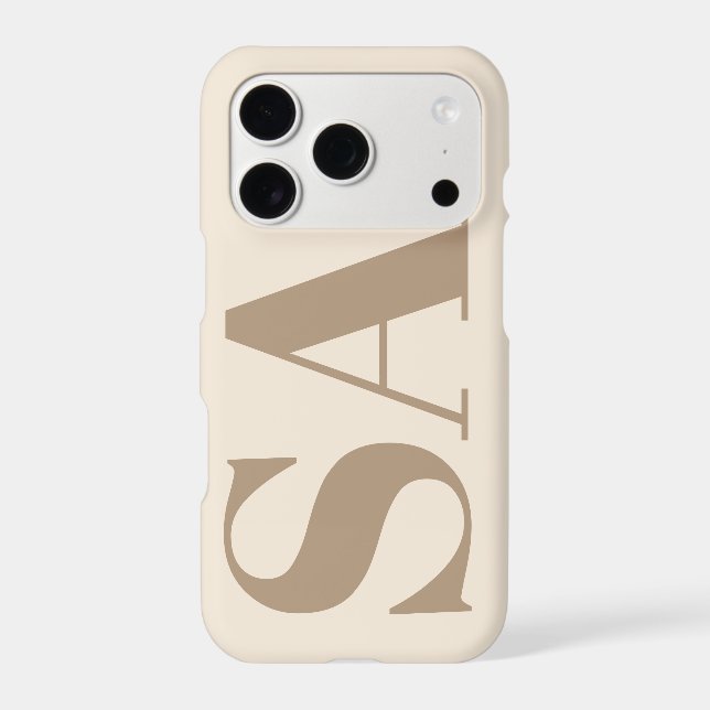 trendy Antique White with Monogram Case-Mate iPhone Case (Back)