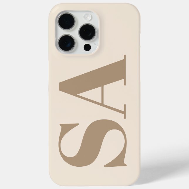 trendy Antique White with Monogram Case-Mate iPhone Case (Back)