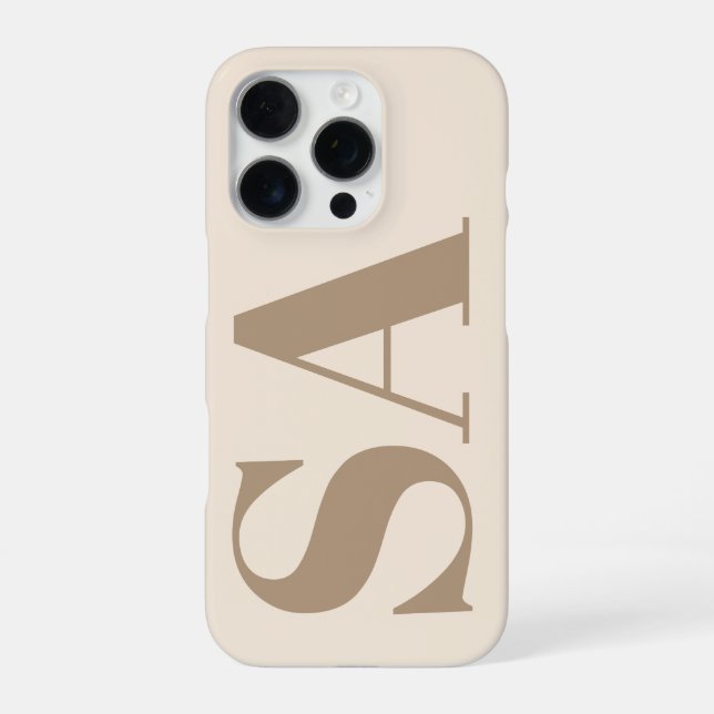 trendy Antique White with Monogram Case-Mate iPhone Case (Back)