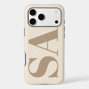 trendy Antique White with Monogram Case-Mate iPhone 17 Pro Max Case
