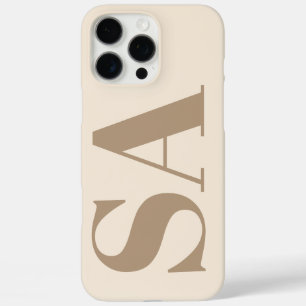 trendy Antique White with Monogram Case-Mate iPhone 16 Pro Max Case