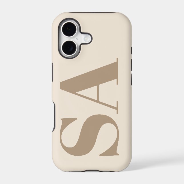 trendy Antique White with Monogram Case-Mate iPhone Case (Back)