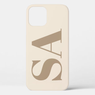 trendy Antique White with Monogram Case-Mate iPhone 12 Case