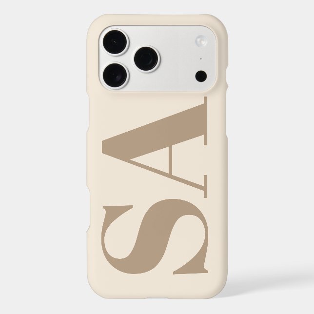trendy Antique White with Monogram Case-Mate iPhone Case (Back)