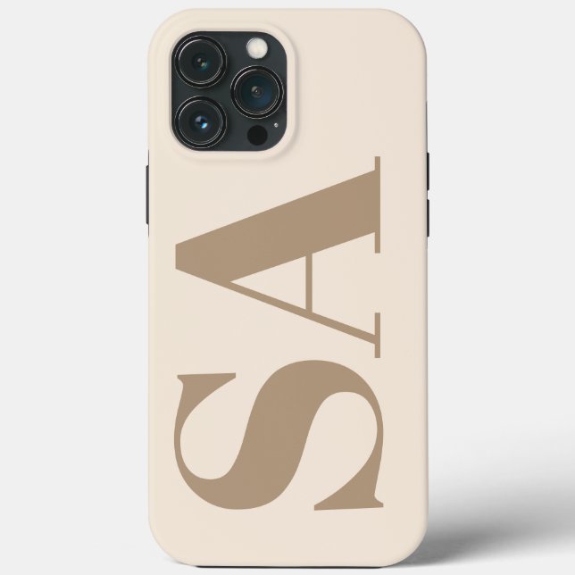 trendy Antique White with Monogram Case-Mate iPhone Case (Back)