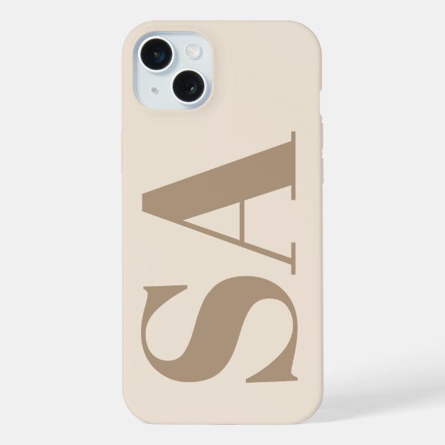 trendy Antique White with Monogram Case-Mate iPhone Case (Back)