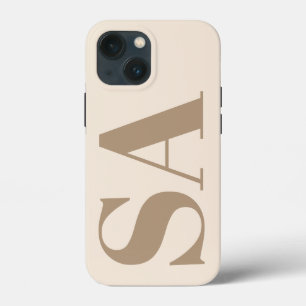 trendy Antique White with Monogram Case-Mate iPhone 13 Mini Case