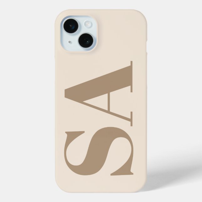 trendy Antique White with Monogram Case-Mate iPhone Case (Back)