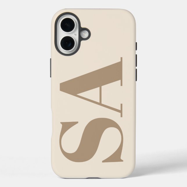 trendy Antique White with Monogram Case-Mate iPhone Case (Back)