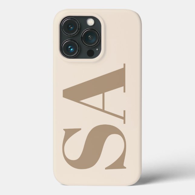 trendy Antique White with Monogram Case-Mate iPhone Case (Back)