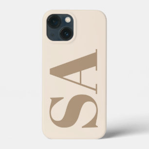 trendy Antique White with Monogram Case-Mate iPhone 13 Mini Case