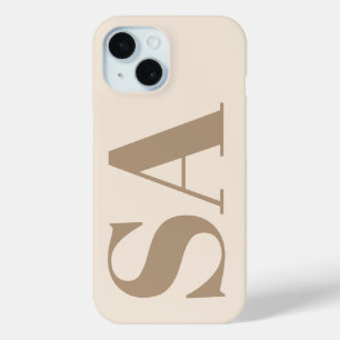 trendy Antique White with Monogram Case-Mate iPhone 15 Case