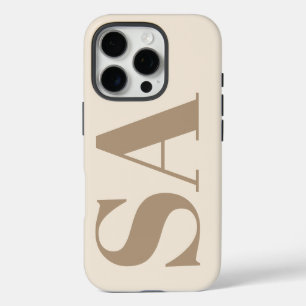 trendy Antique White with Monogram Case-Mate iPhone 16 Pro Case