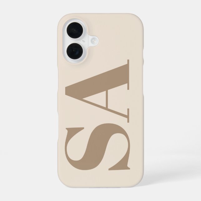 trendy Antique White with Monogram Case-Mate iPhone Case (Back)