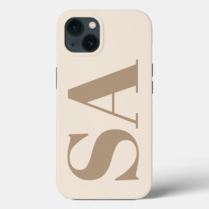trendy Antique White with Monogram Case-Mate iPhone 13 Case