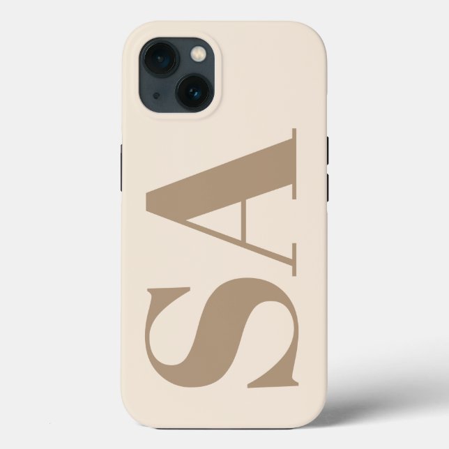 trendy Antique White with Monogram Case-Mate iPhone Case (Back)