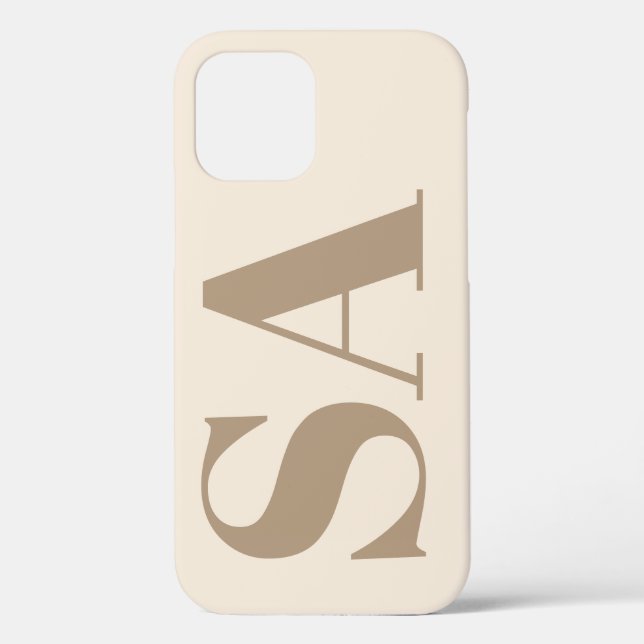 trendy Antique White with Monogram Case-Mate iPhone Case (Back)