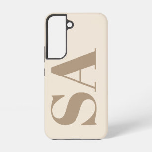 trendy Antique White with Monogram Case-Mate Samsung Galaxy S22 Case