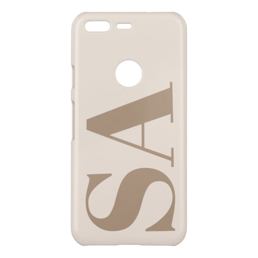 trendy Antique White with Monogram Case-Mate Uncommon Google Pixel Case (Back)