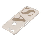 trendy Antique White with Monogram Case-Mate Uncommon Google Pixel Case (Top)