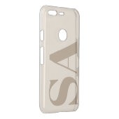 trendy Antique White with Monogram Case-Mate Uncommon Google Pixel Case (Back/Right)