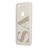 trendy Antique White with Monogram Case-Mate Uncommon Google Pixel Case (Back/Left)