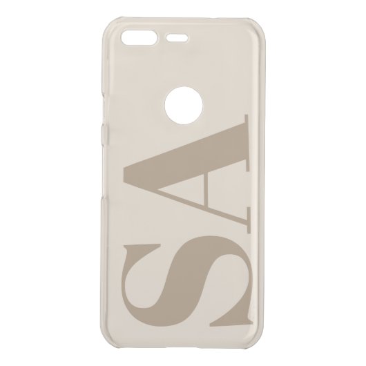 trendy Antique White with Monogram Case-Mate Uncommon Google Pixel Case (Back)