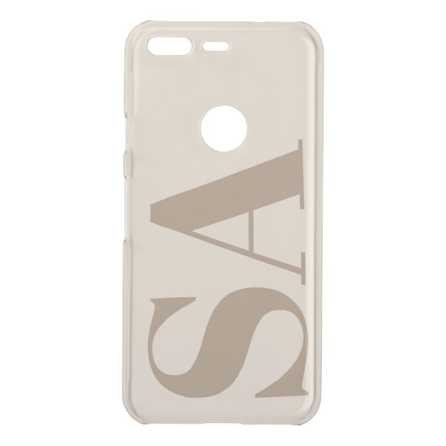 trendy Antique White with Monogram Case-Mate Uncommon Google Pixel Case (Back)
