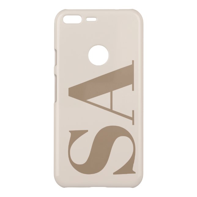 trendy Antique White with Monogram Case-Mate Uncommon Google Pixel XL Case (Back)