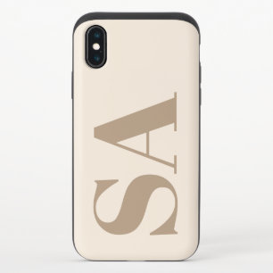 trendy Antique White with Monogram Case-Mate iPhone X Slider Case