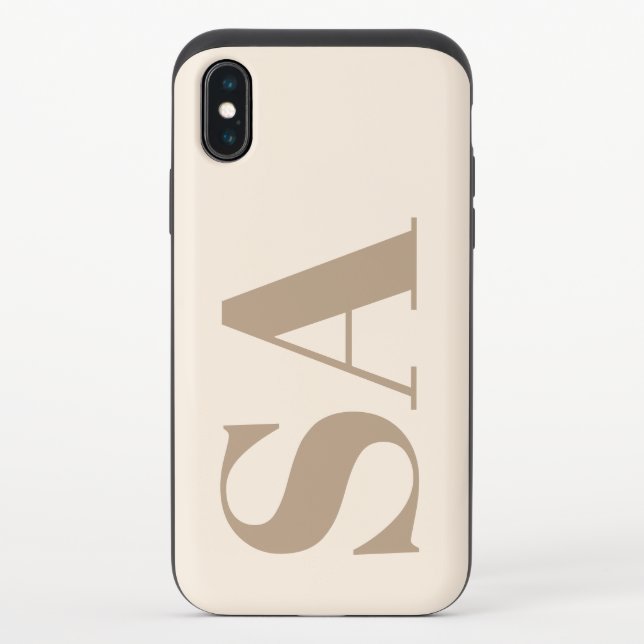 trendy Antique White with Monogram Case-Mate Uncommon iPhone Case (Back)