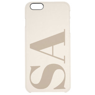 trendy Antique White with Monogram Case-Mate Clear iPhone 6 Plus Case