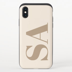 trendy Antique White with Monogram Case-Mate iPhone XS Slider Case